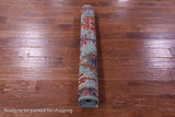 Blue Persian Fine Serapi Hand Knotted Wool Rug - 4' 0" X 6' 1" - Golden Nile