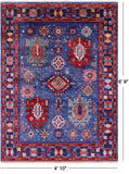 Turkmen Ersari Hand Knotted Wool Rug - 4' 10" X 6' 9" - Golden Nile