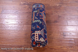 Blue Persian Fine Serapi Handmade Wool Rug - 5' 0" X 6' 10" - Golden Nile