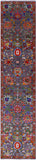 Grey Persian Tabriz Hand Knotted Wool & Silk Runner Rug - 2' 6" X 11' 7" - Golden Nile