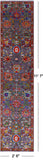Grey Persian Tabriz Hand Knotted Wool & Silk Runner Rug - 2' 6" X 11' 7" - Golden Nile