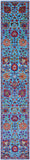 Blue Persian Tabriz Hand Knotted Wool & Silk Runner Rug - 2' 7" X 15' 0" - Golden Nile