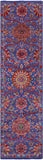 Blue Persian Tabriz Hand Knotted Wool & Silk Runner Rug - 2' 7" X 9' 11" - Golden Nile