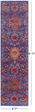 Blue Persian Tabriz Handmade Wool & Silk Runner Rug - 2' 7" X 9' 11" - Golden Nile