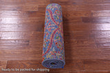 Blue Persian Tabriz Handmade Wool & Silk Runner Rug - 2' 7" X 9' 11" - Golden Nile
