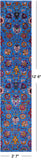 Blue Persian Tabriz Hand Knotted Wool & Silk Runner Rug - 2' 7" X 12' 6" - Golden Nile