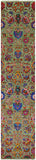 Green Tabriz Hand Knotted Wool & Silk Runner Rug - 2' 6" X 11' 10" - Golden Nile