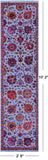 Blue Persian Tabriz Hand Knotted Wool & Silk Runner Rug - 2' 8" X 10' 2" - Golden Nile
