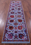 Blue Persian Tabriz Hand Knotted Wool & Silk Runner Rug - 2' 8" X 10' 2" - Golden Nile