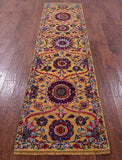Persian Tabriz Handmade Wool & Silk Runner Rug - 2' 6" X 10' 1" - Golden Nile