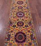 Persian Tabriz Handmade Wool & Silk Runner Rug - 2' 6" X 10' 1" - Golden Nile