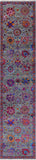 Grey Persian Tabriz Hand Knotted Wool & Silk Runner Rug - 2' 7" X 11' 11" - Golden Nile