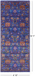 Blue Persian Tabriz Handmade Wool & Silk Rug - 4' 10" X 12' 1" - Golden Nile