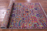 Grey Persian Tabriz Handmade Wool & Silk Rug - 5' 0" X 10' 3" - Golden Nile