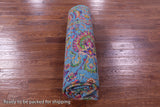 Blue Persian Tabriz Handmade Wool & Silk Rug - 8' 1" X 10' 1" - Golden Nile