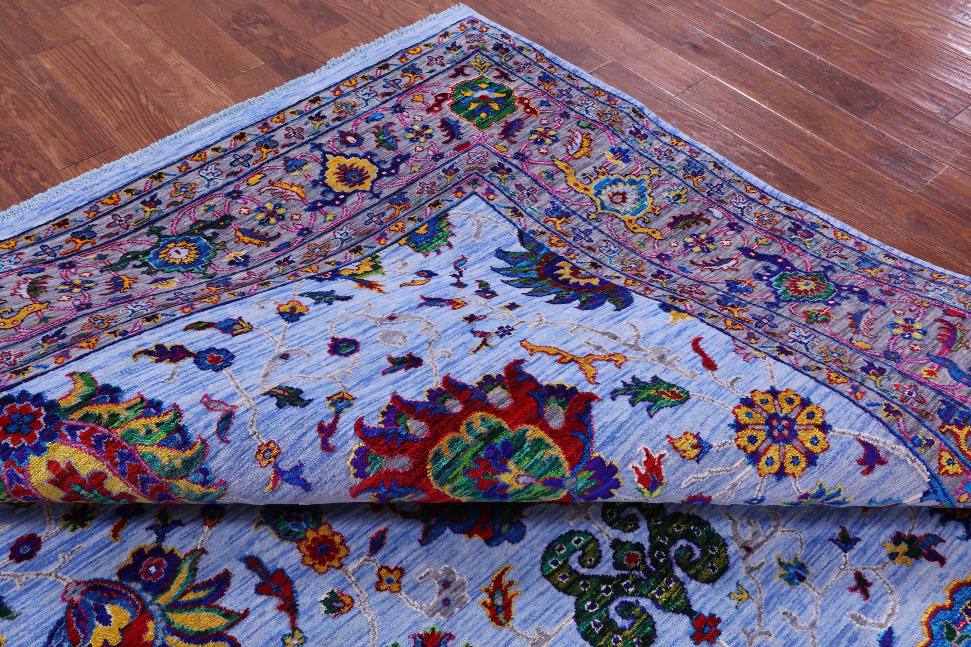 Persian Tabriz Handmade Wool & Silk Rug - 8' 11" X 12' 1" - Golden Nile