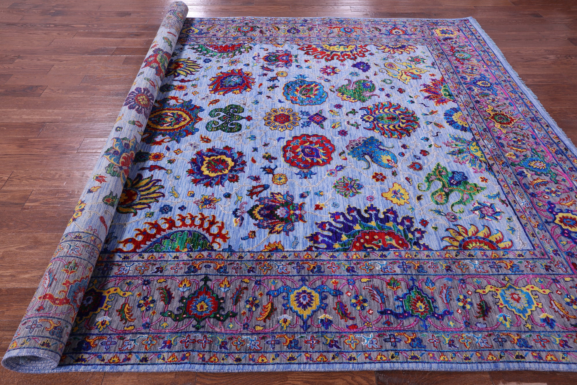 Persian Tabriz Handmade Wool & Silk Rug - 8' 11" X 12' 1" - Golden Nile