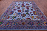 Persian Tabriz Handmade Wool & Silk Rug - 8' 11" X 12' 1" - Golden Nile