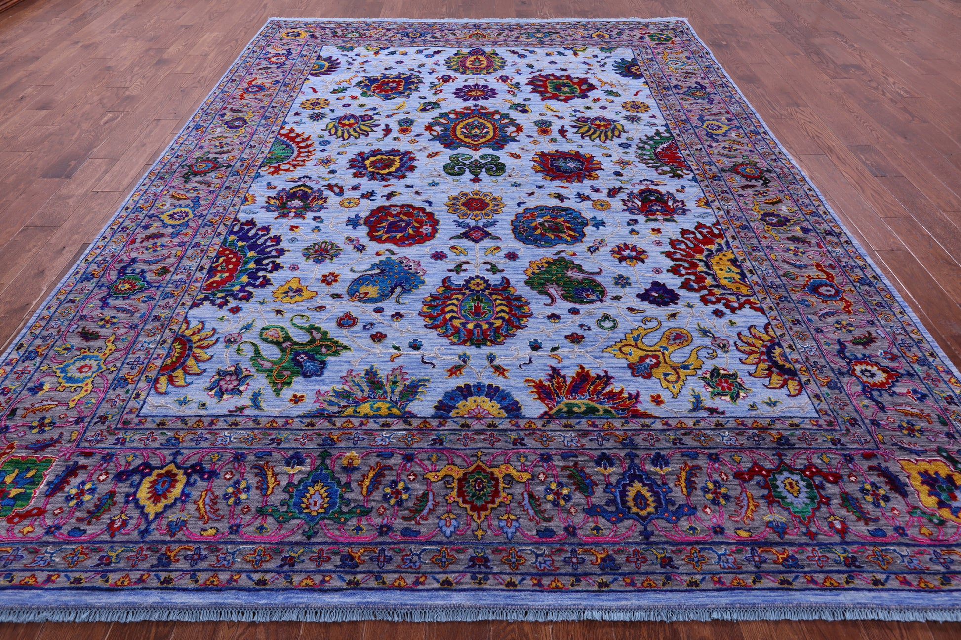 Persian Tabriz Handmade Wool & Silk Rug - 8' 11" X 12' 1" - Golden Nile