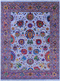 Persian Tabriz Handmade Wool & Silk Rug - 8' 11" X 12' 1" - Golden Nile