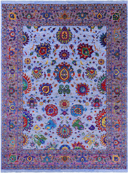Persian Tabriz Handmade Wool & Silk Rug - 8' 11" X 12' 1" - Golden Nile