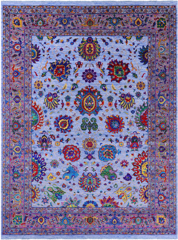 Persian Tabriz Handmade Wool & Silk Rug - 8' 11