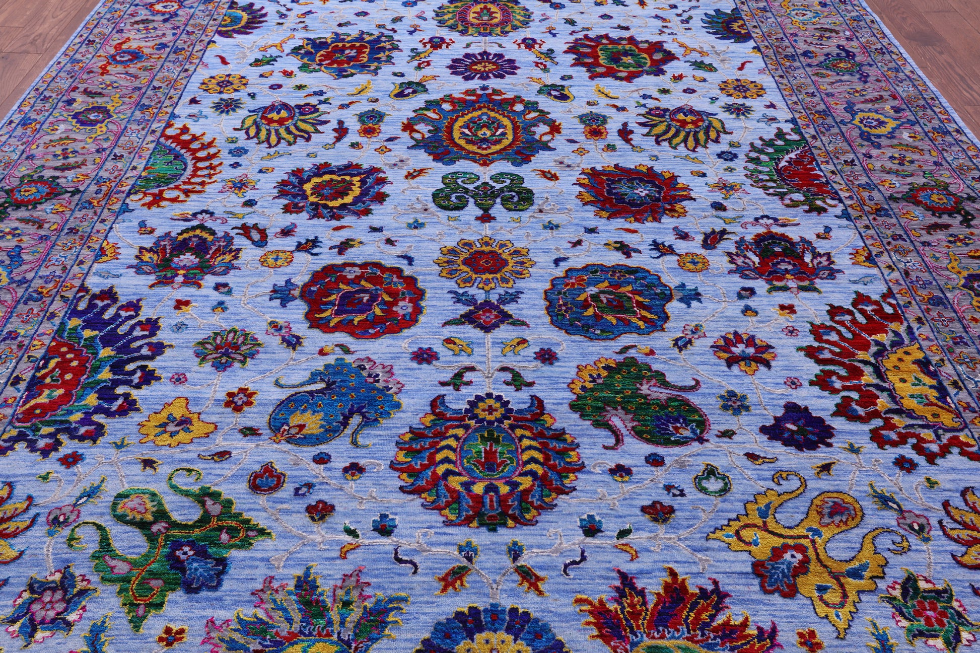 Persian Tabriz Handmade Wool & Silk Rug - 8' 11" X 12' 1" - Golden Nile