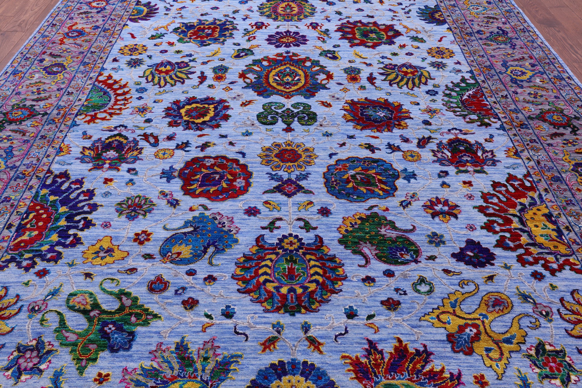 Persian Tabriz Handmade Wool & Silk Rug - 8' 11" X 12' 1" - Golden Nile