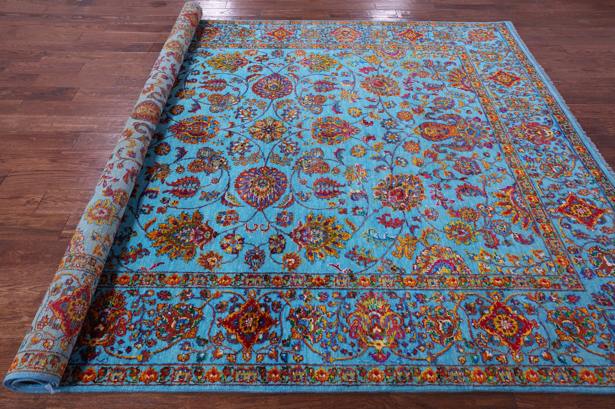 Persian Tabriz Handmade Wool & Silk Rug - 7' 10" X 9' 9" - Golden Nile