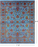 Persian Tabriz Handmade Wool & Silk Rug - 7' 10" X 9' 9" - Golden Nile