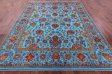 Persian Tabriz Handmade Wool & Silk Rug - 7' 10" X 9' 9" - Golden Nile