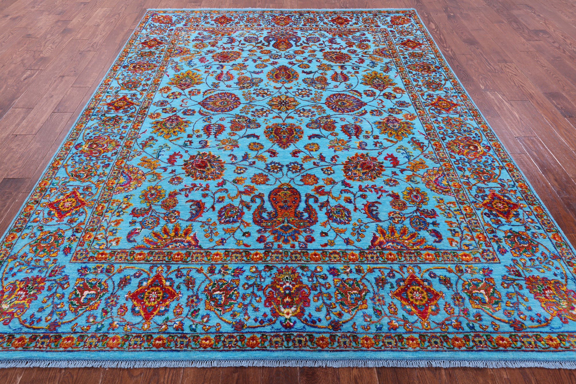 Persian Tabriz Handmade Wool & Silk Rug - 7' 10" X 9' 9" - Golden Nile