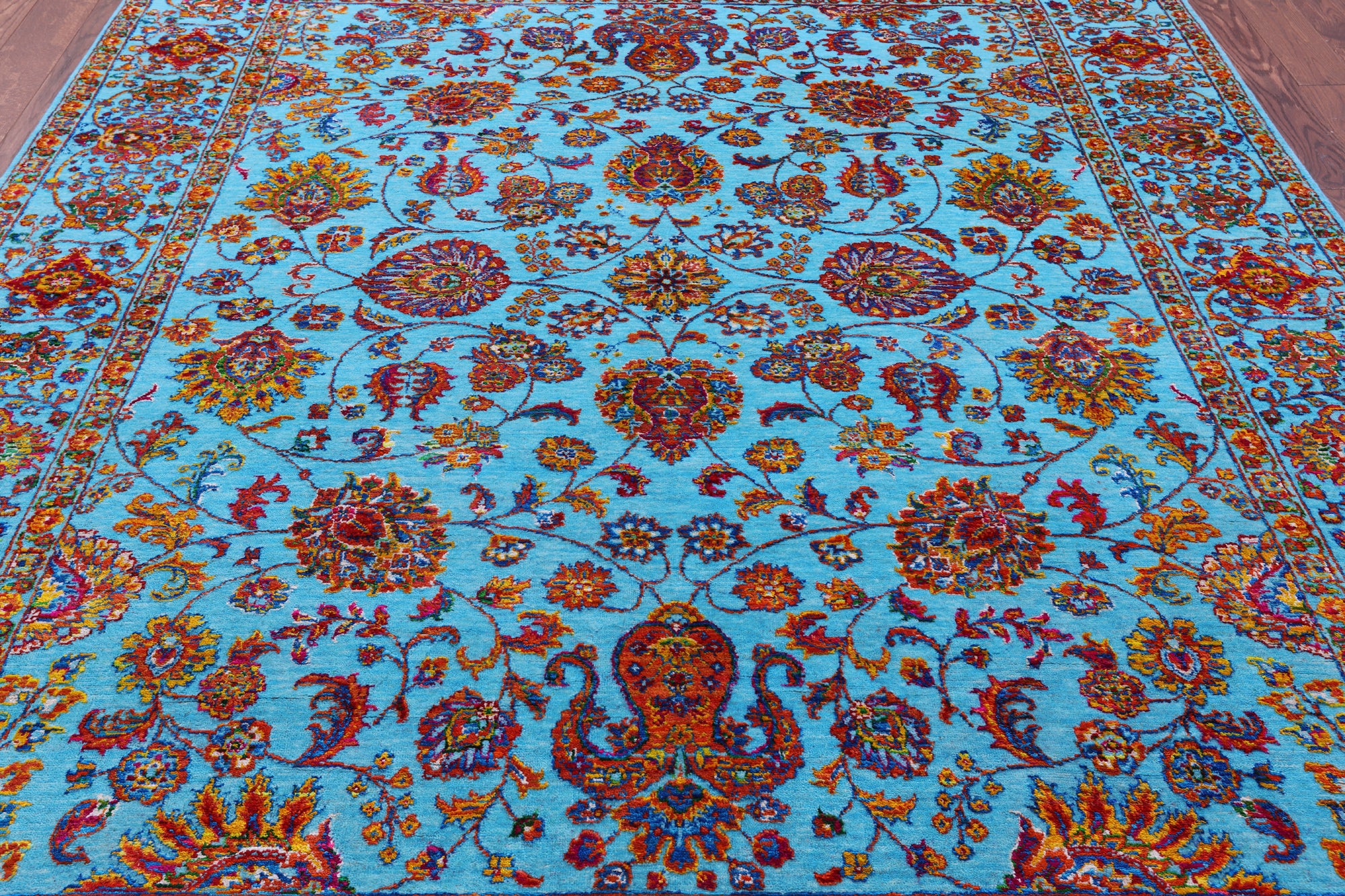 Persian Tabriz Handmade Wool & Silk Rug - 7' 10" X 9' 9" - Golden Nile