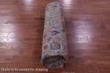 Grey Persian Tabriz Hand Knotted Wool & Silk Rug - 9' 0" X 12' 0" - Golden Nile