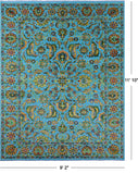 Persian Tabriz Hand Knotted Wool & Silk Rug - 9' 2" X 11' 10" - Golden Nile