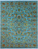 Persian Tabriz Hand Knotted Wool & Silk Rug - 9' 2" X 11' 10" - Golden Nile