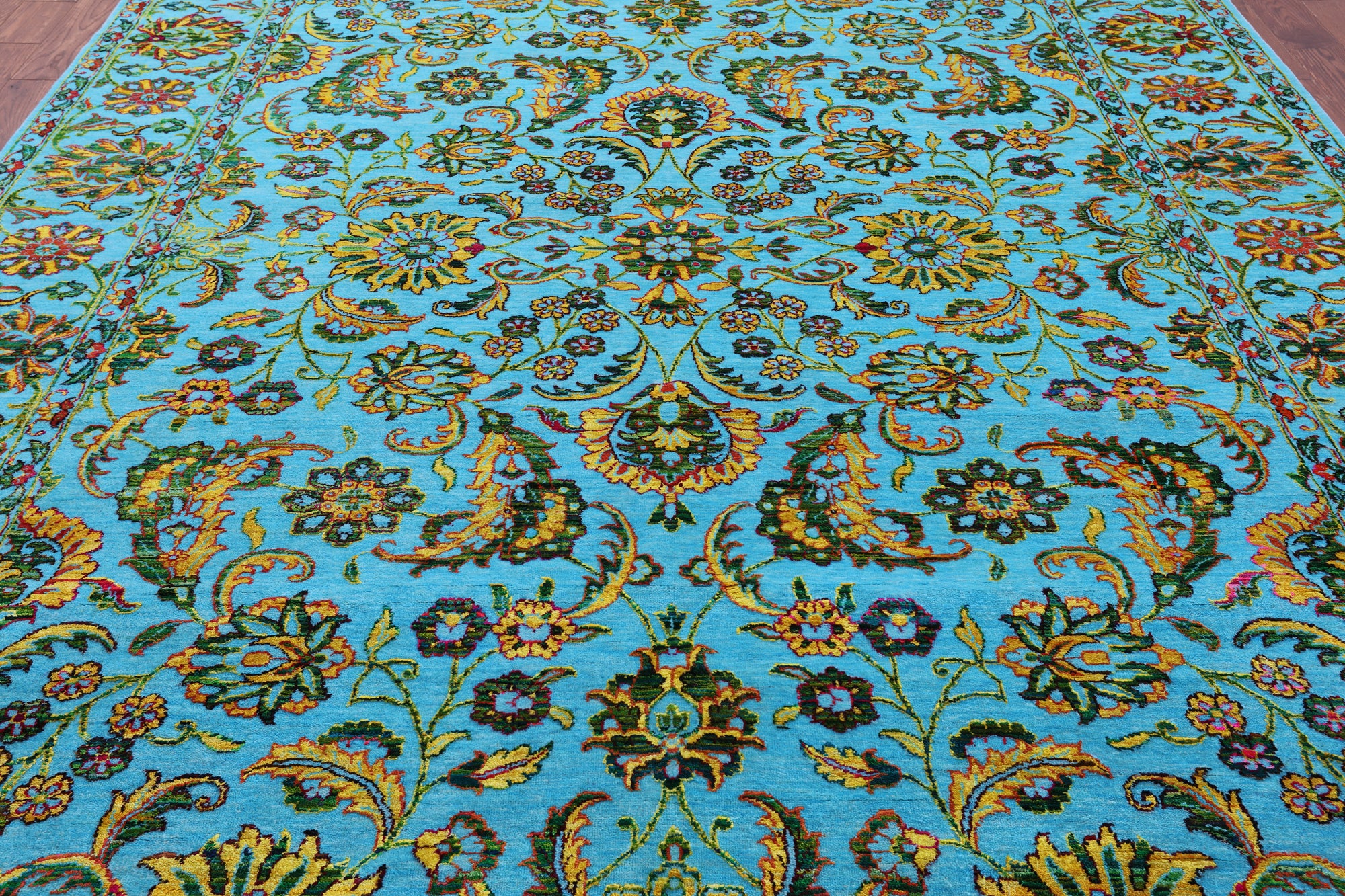 Persian Tabriz Hand Knotted Wool & Silk Rug - 9' 2" X 11' 10" - Golden Nile