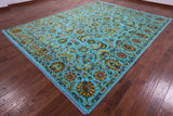 Persian Tabriz Hand Knotted Wool & Silk Rug - 9' 2" X 11' 10" - Golden Nile