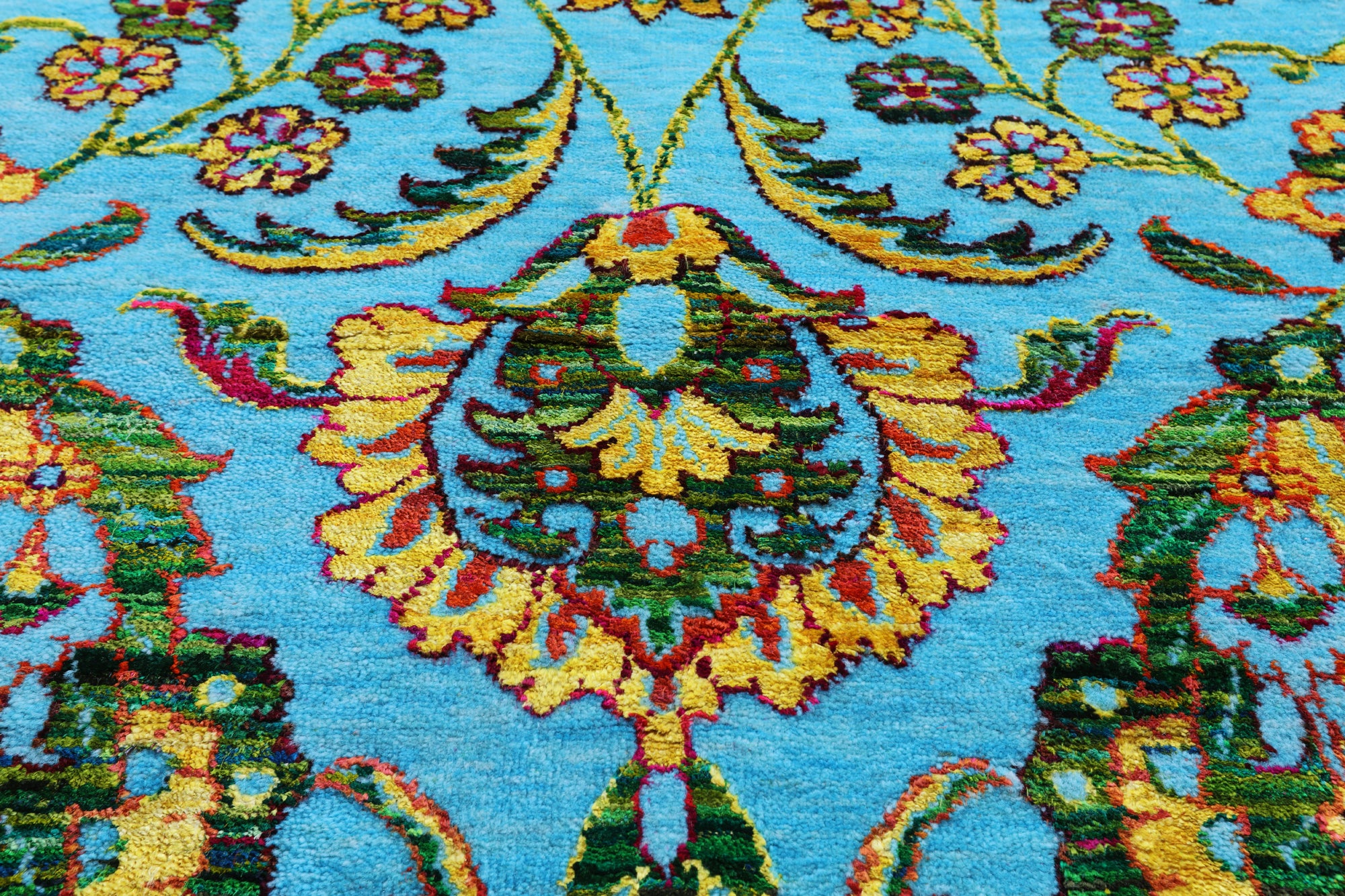 Persian Tabriz Hand Knotted Wool & Silk Rug - 9' 2" X 11' 10" - Golden Nile