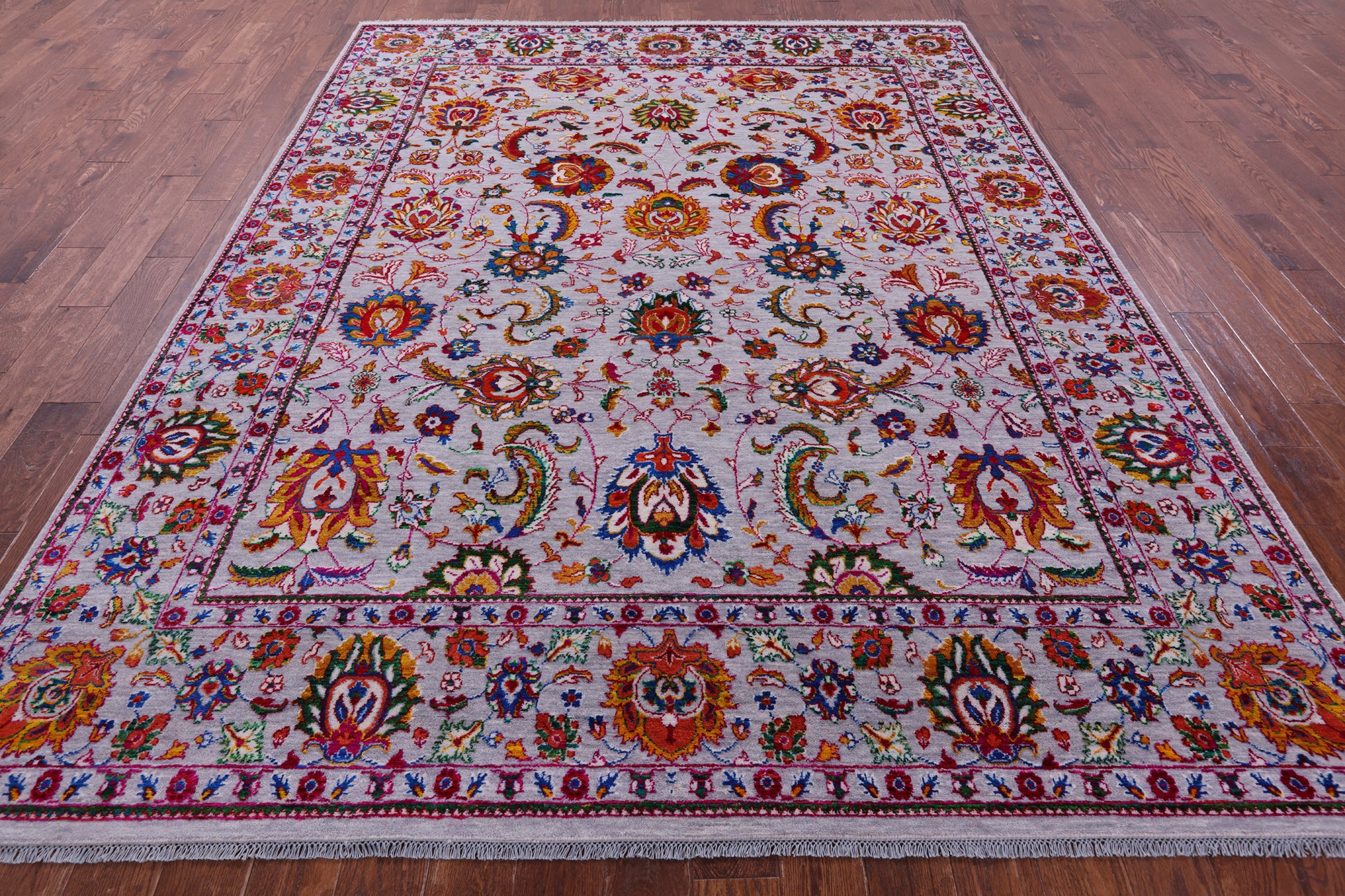 Persian Tabriz Hand Knotted Wool & Silk Rug - 8' 1" X 10' 3" - Golden Nile