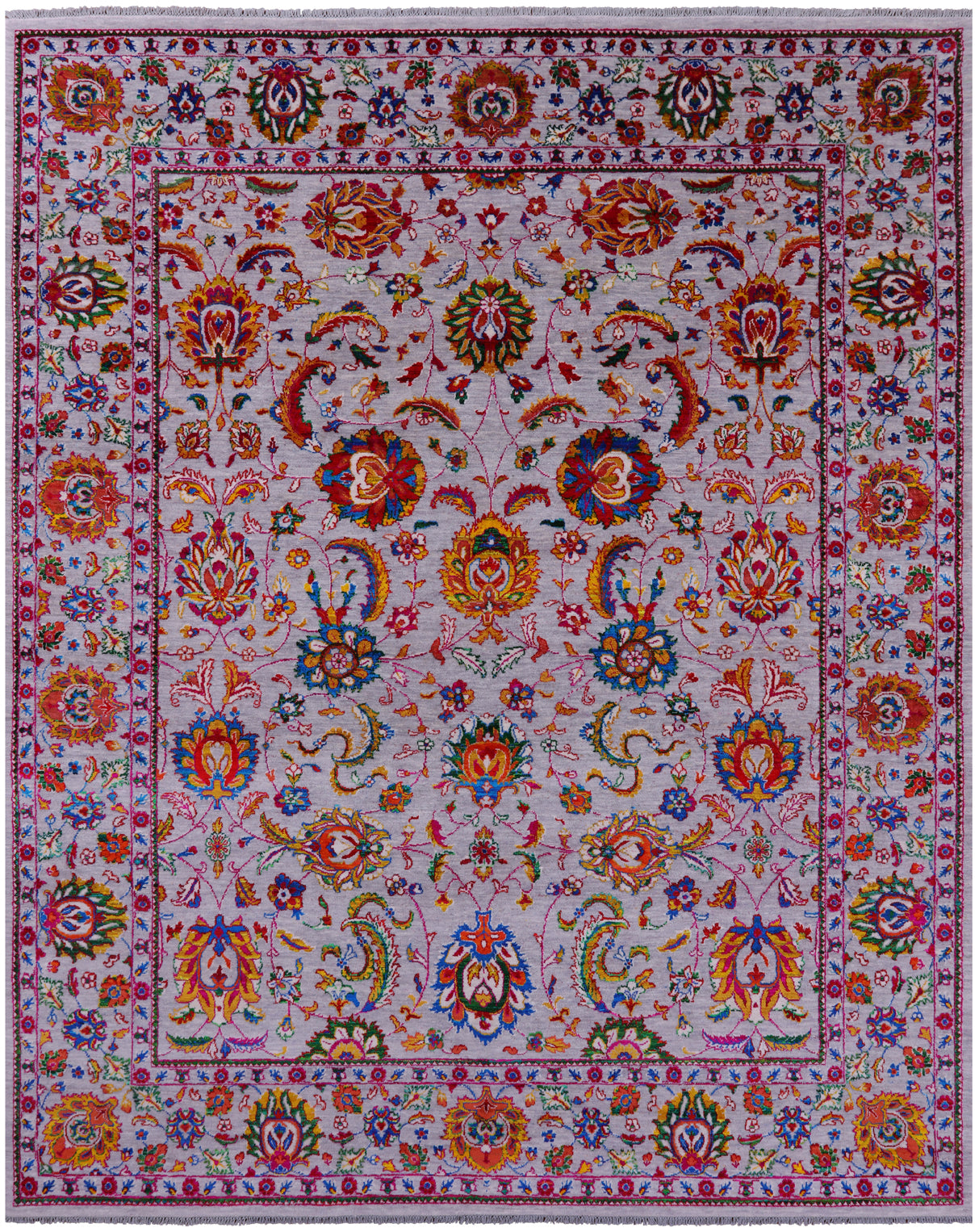 Persian Tabriz Hand Knotted Wool & Silk Rug - 8' 1" X 10' 3" - Golden Nile