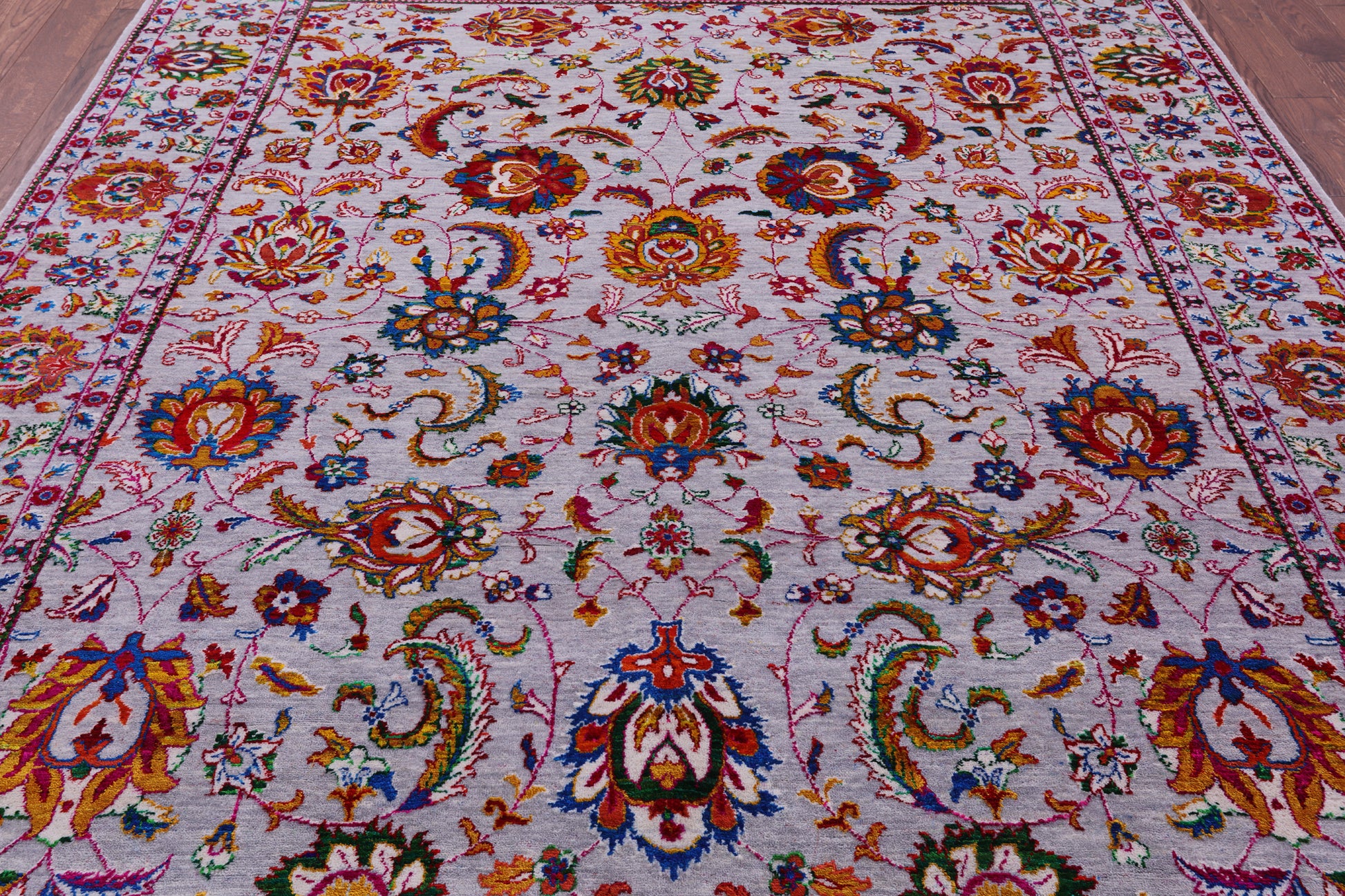 Persian Tabriz Hand Knotted Wool & Silk Rug - 8' 1" X 10' 3" - Golden Nile