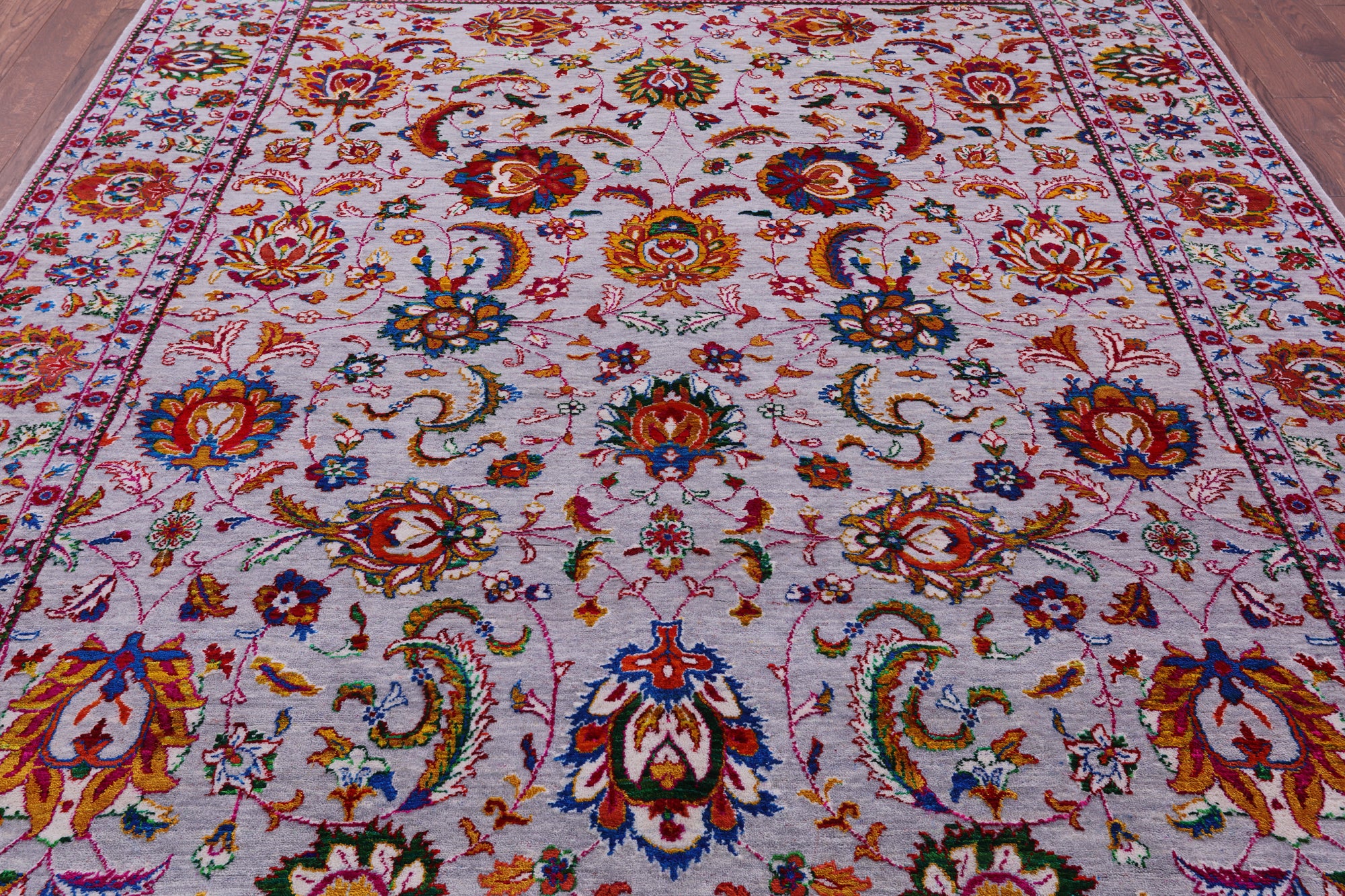 Persian Tabriz Hand Knotted Wool & Silk Rug - 8' 1" X 10' 3" - Golden Nile