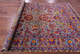 Grey Persian Tabriz Hand Knotted Wool & Silk Rug - 7' 11" X 10' 0" - Golden Nile