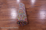 Grey Persian Tabriz Hand Knotted Wool & Silk Rug - 7' 11" X 10' 0" - Golden Nile