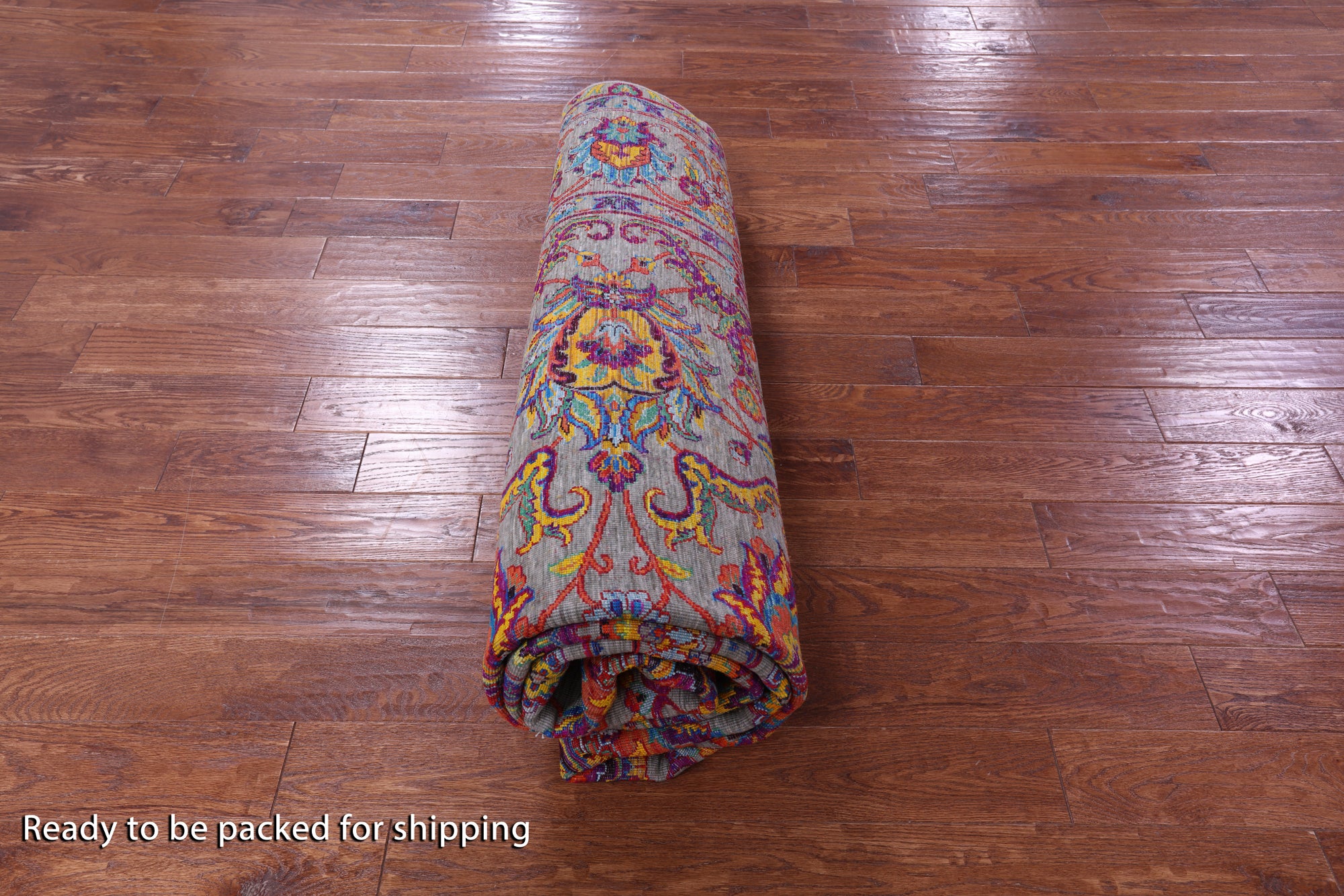 Grey Persian Tabriz Hand Knotted Wool & Silk Rug - 7' 11" X 10' 0" - Golden Nile