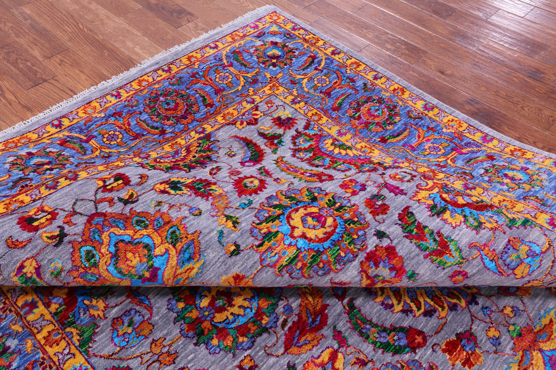 Persian Tabriz Handmade Wool & Silk Rug - 8' 0" X 9' 11" - Golden Nile