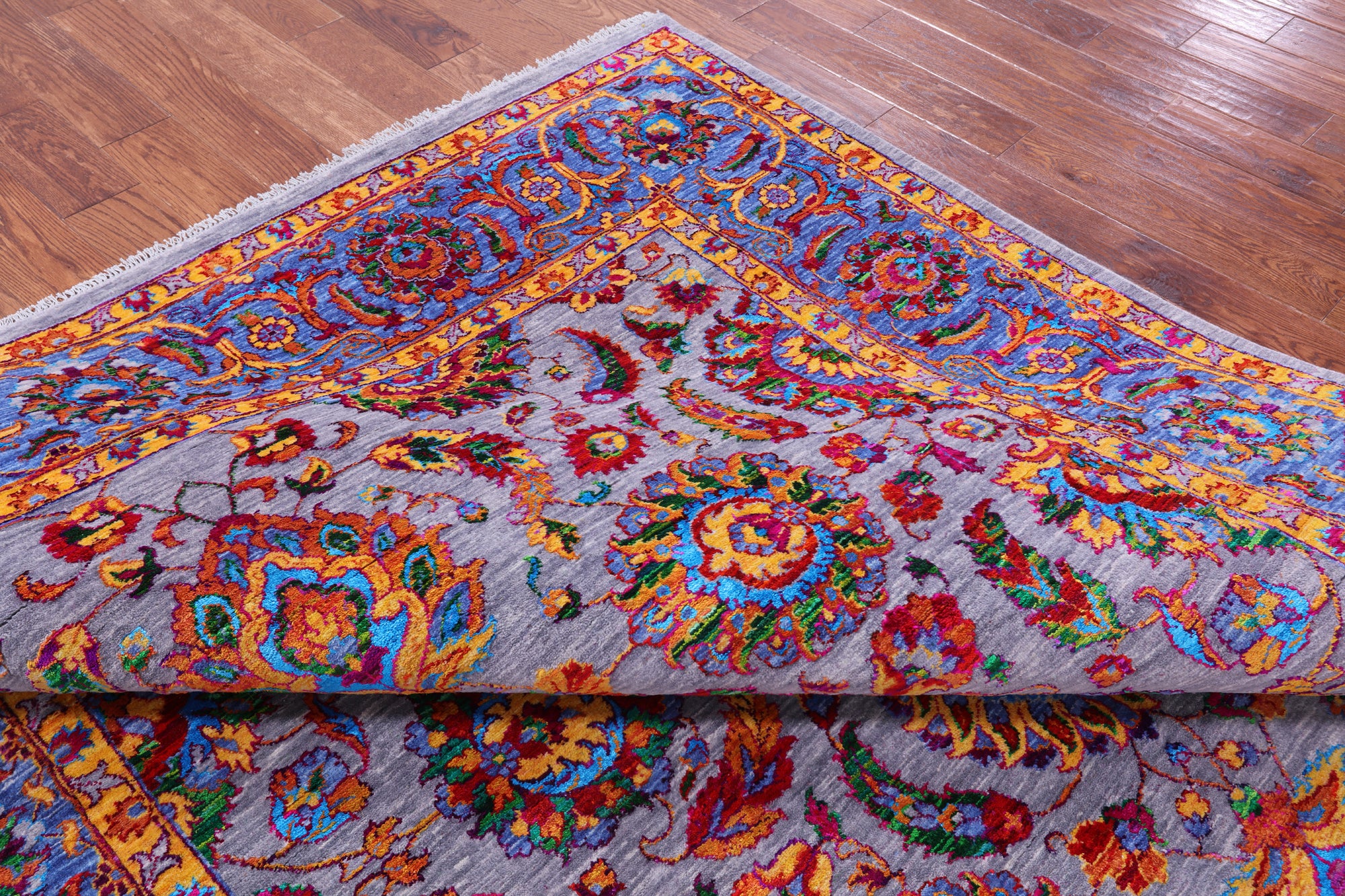 Persian Tabriz Handmade Wool & Silk Rug - 8' 0" X 9' 11" - Golden Nile