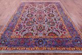 Persian Tabriz Handmade Wool & Silk Rug - 8' 0" X 9' 11" - Golden Nile