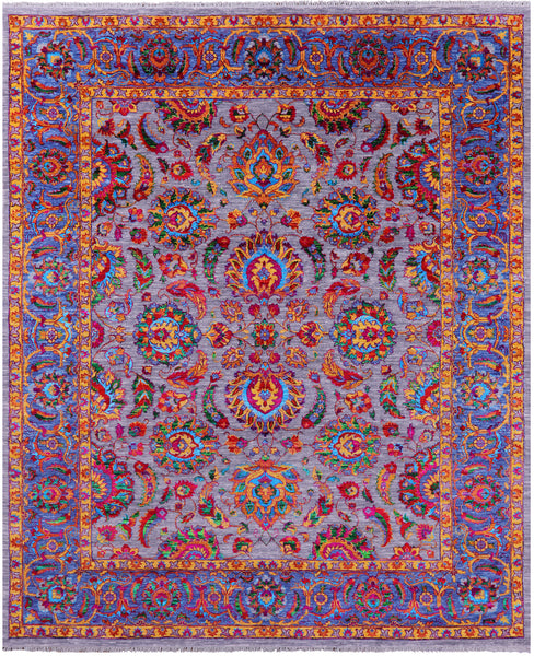 Persian Tabriz Handmade Wool & Silk Rug - 8' 0" X 9' 11" - Golden Nile